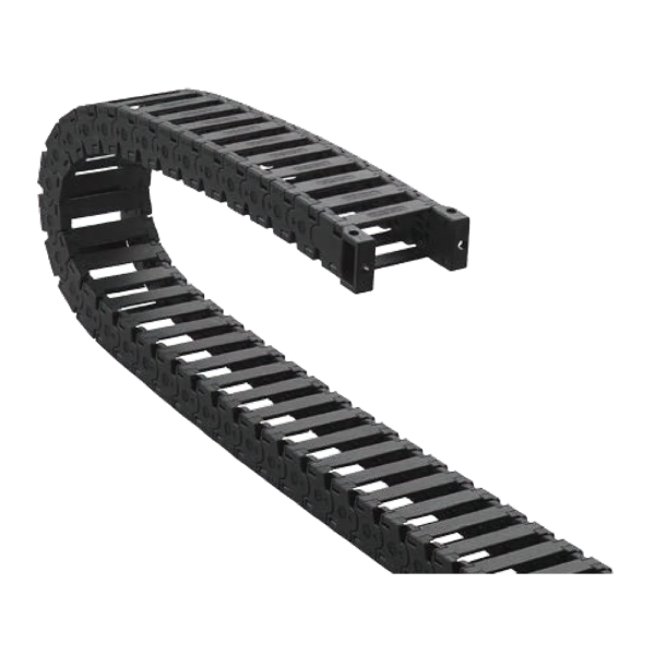 Cable-channel JY18Q.1.25W75 (18×25 mm, l: 1000 mm, r: 75 mm) - Hochwertige Kabelschleppketten und flexible Kühlmittelschläuche von JFLO für industrielle Maschinen und Automatisierung. Langlebig, effizient und für präzise Anwendungen in CNC-Maschinen und Produktionslinien entwickelt.
