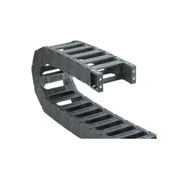 Cable-channel JN30Q.1.38W350 (30×38 mm, l: 1000 mm, r: 350 mm) - Hochwertige Kabelschleppketten und flexible Kühlmittelschläuche von JFLO für industrielle Maschinen und Automatisierung. Langlebig, effizient und für präzise Anwendungen in CNC-Maschinen und Produktionslinien entwickelt.
