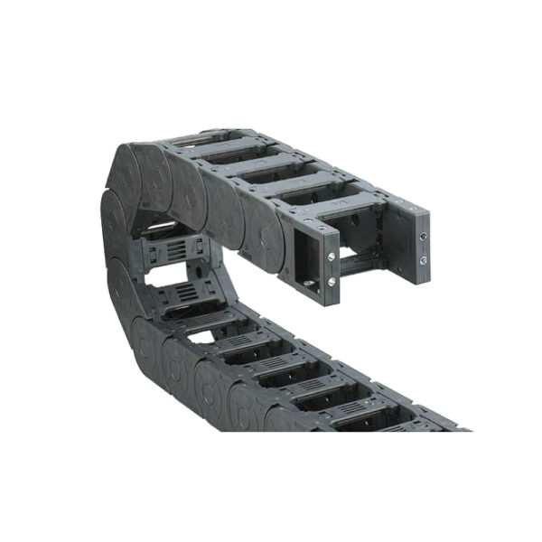 Cable-channel JN35Q.1.50W150 (35×50 mm, l: 1000 mm, r: 150 mm) - Hochwertige Kabelschleppketten und flexible Kühlmittelschläuche von JFLO für industrielle Maschinen und Automatisierung. Langlebig, effizient und für präzise Anwendungen in CNC-Maschinen und Produktionslinien entwickelt.