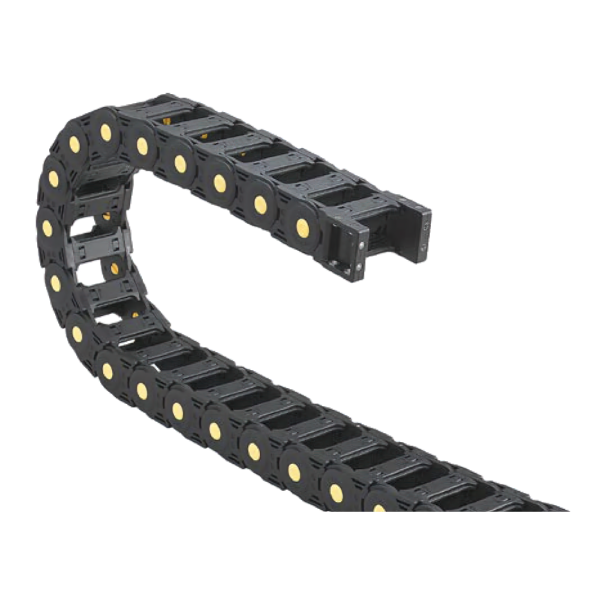 JEZ25Q cable channel. 2.125S125 (25×125 mm, l: 1000 mm, r: 125 mm) - Hochwertige Kabelschleppketten und flexible Kühlmittelschläuche von JFLO für industrielle Maschinen und Automatisierung. Langlebig, effizient und für präzise Anwendungen in CNC-Maschinen und Produktionslinien entwickelt.