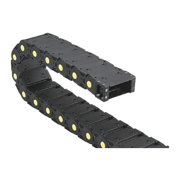 JEZ20F cable channel.2.57S75 (20×57 mm, l: 1000 mm, r: 75 mm) - Hochwertige Kabelschleppketten und flexible Kühlmittelschläuche von JFLO für industrielle Maschinen und Automatisierung. Langlebig, effizient und für präzise Anwendungen in CNC-Maschinen und Produktionslinien entwickelt.